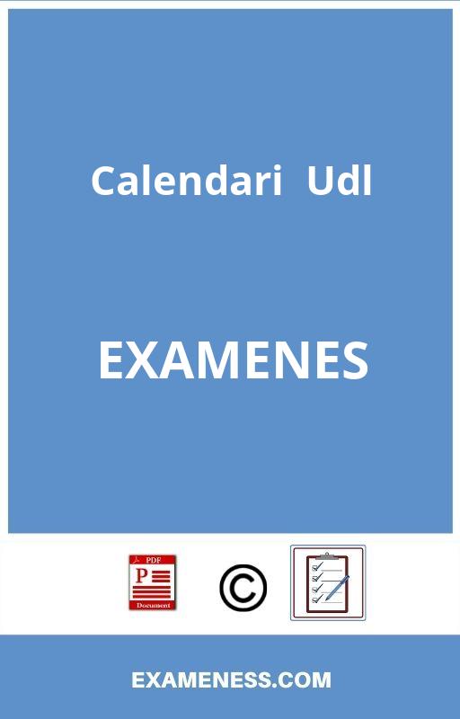 Calendari Examens Udl