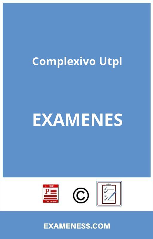 Examen Complexivo Utpl