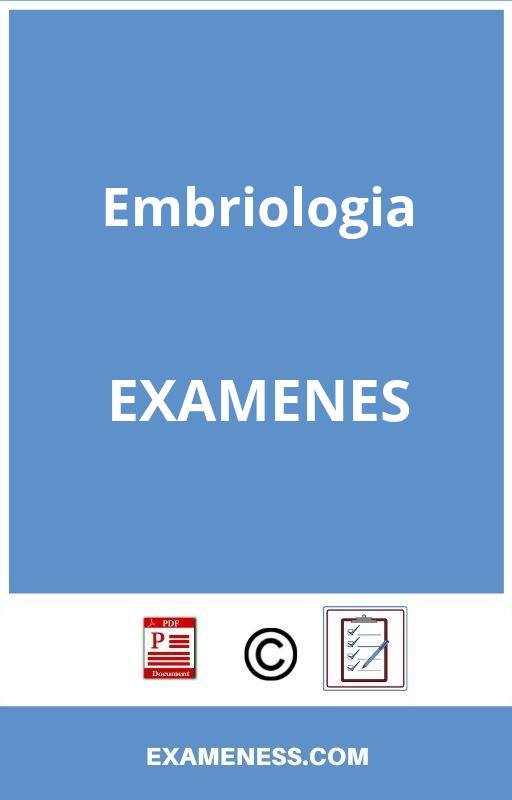 Examen De Embriologia