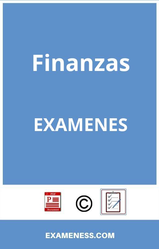 Examen De Finanzas