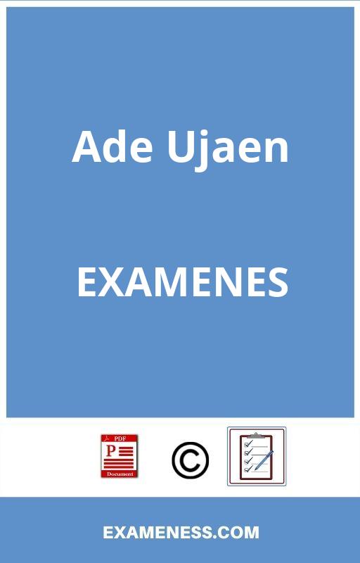 Examenes Ade Ujaen