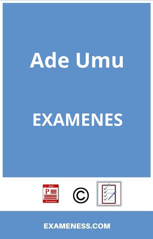 Examenes Ade Umu