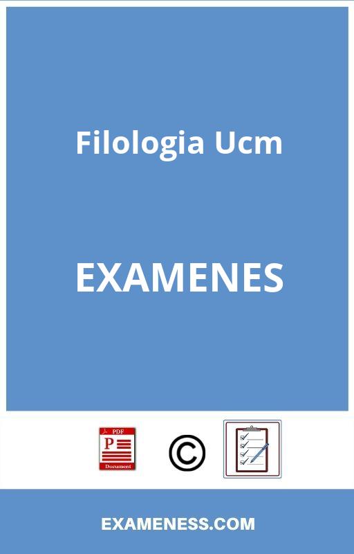 Examenes Filologia Ucm