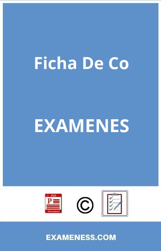 Ficha De Coevaluacion