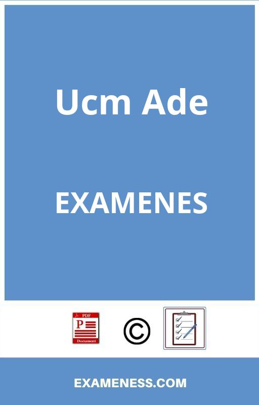 Ucm Ade Examenes